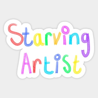 Starving artist Sticker